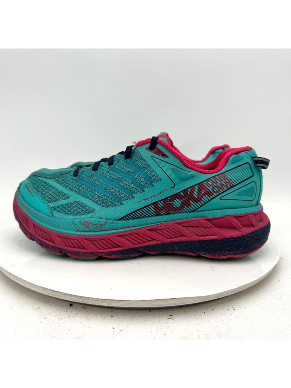 Hoka One One Stinson ATR 4 Women Size 7.5 1016789 CTLB Teal Blue Pink Shoes